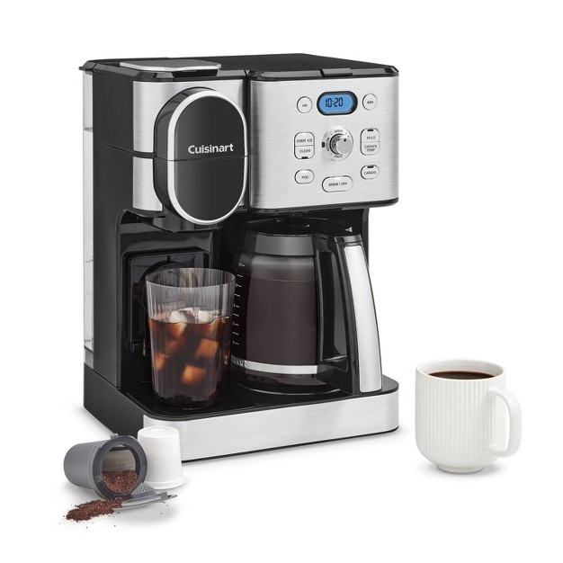 Cuisinart 12 Cup Coffee Maker And Single serve Brewer Stainless Steel Ss 16