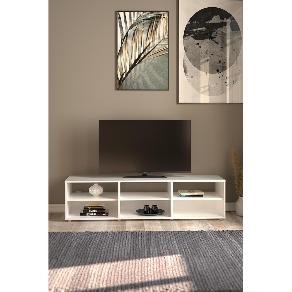 Porch   Den Media 6 Shelf TV Stand