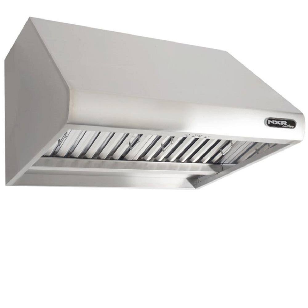 NXR Entree Bundle 36 in. 5.5 cu. ft. Pro-Style Liquid Propane Range Convection Oven Range Hood in Stainless Steel and Black NK3611BDLP