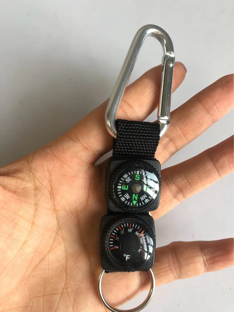 Mini Portable Mountaineering Compass Mini waterproof multifunctional thermometer Compass bracelet