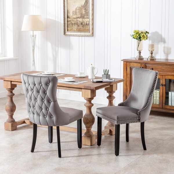 Upholstered Wing-Back Dining Chair