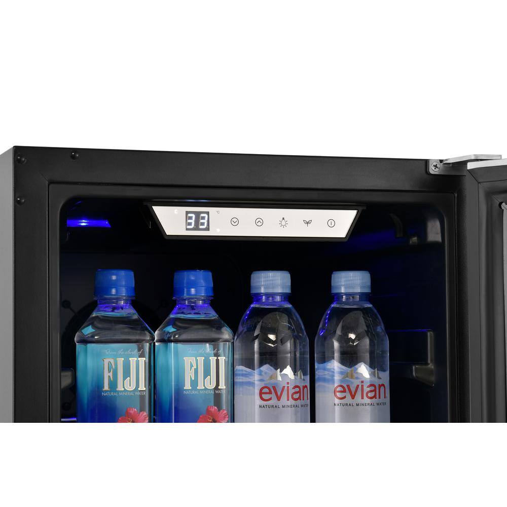 TITAN Signature 15 in. 48 Can and 7 Bottle Stainless Steel Single Door Single Zone Built-In Beverage and Wine Cooler SS-BW154807SZ