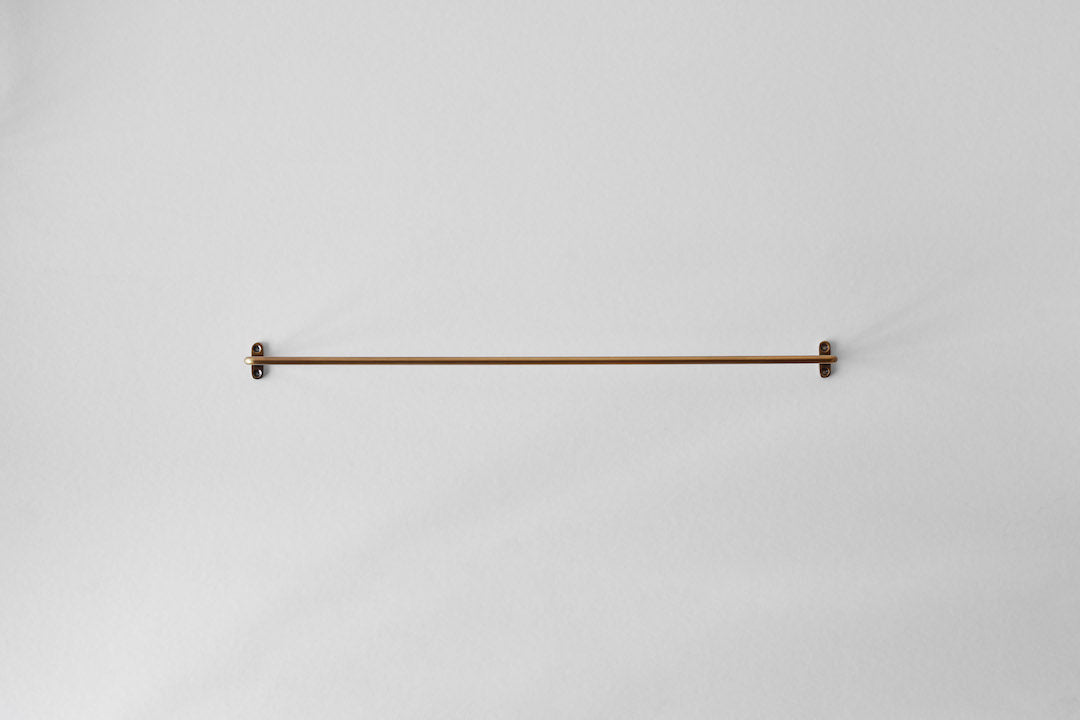 Rustic Brass Towel Bar