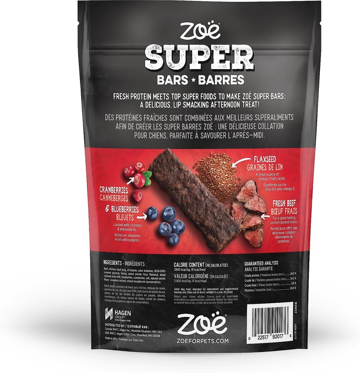 Zoe Super Bar Beef Recipe Grain-Free Dog Treats