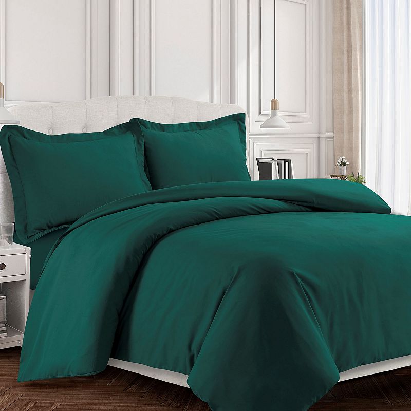 Tribeca Living Valencia Solid Duvet Cover Set