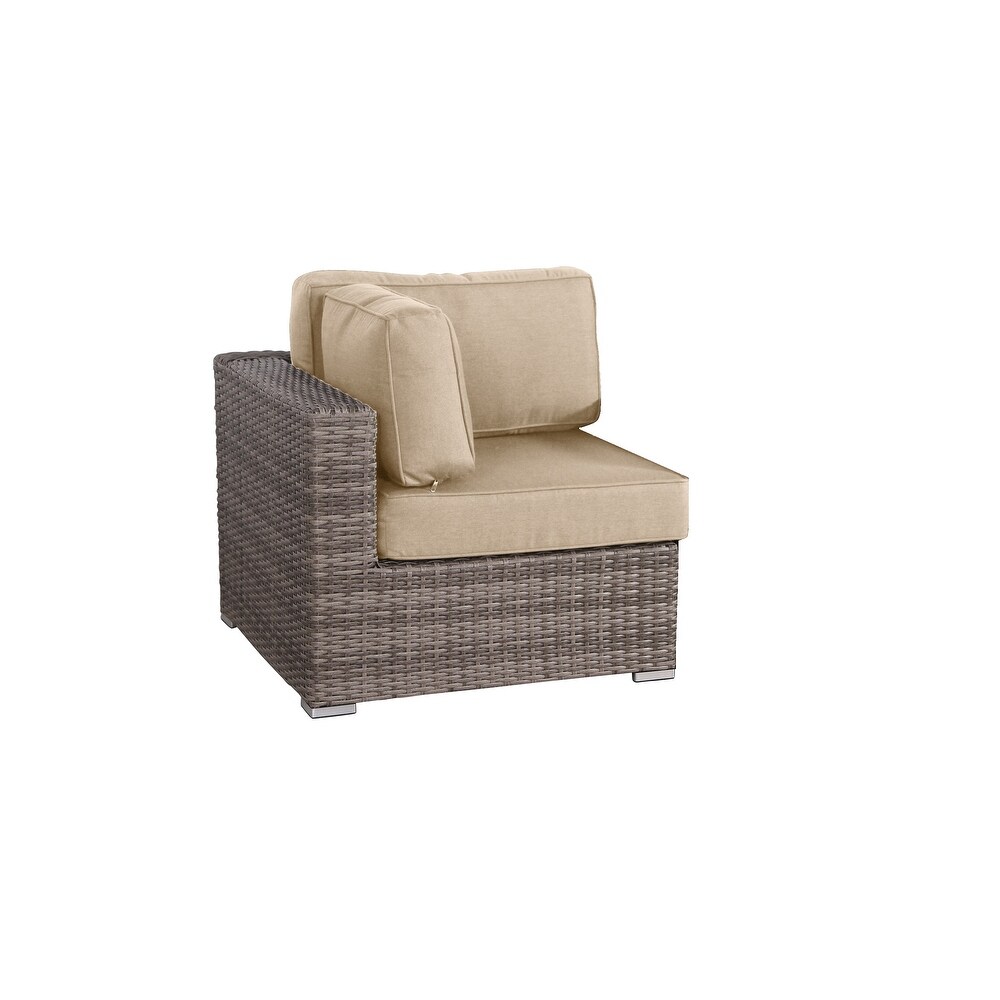 LSI Wicker 6   Person Seating Group with Sunbrella Cushions