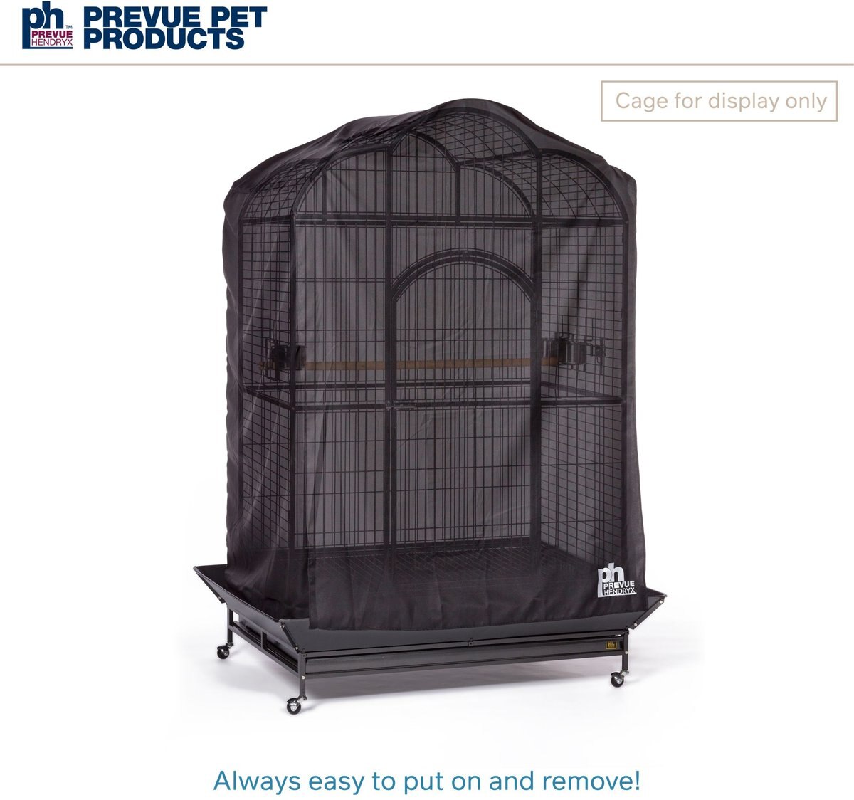 Prevue Pet Products Good Night Bird Cage Cover， Black， X-Large