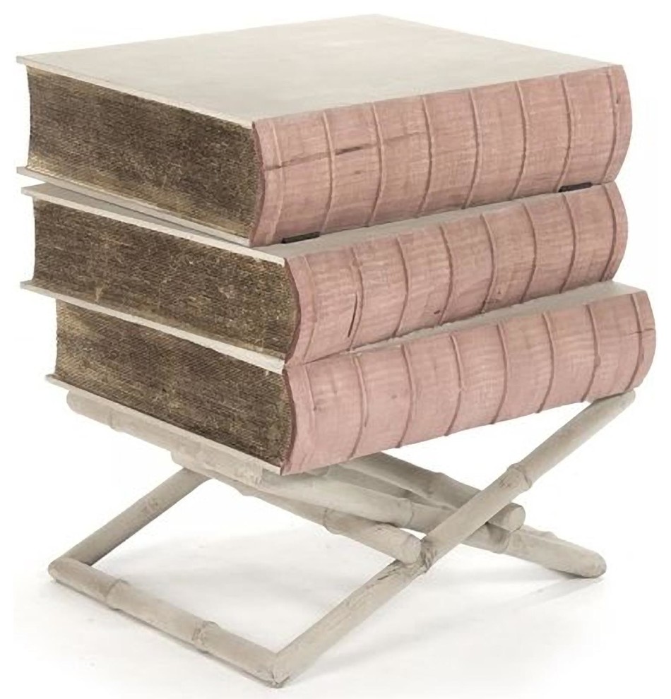 Side Table LYLE Beige Poplar   Contemporary   Side Tables And End Tables   by EuroLuxHome  Houzz