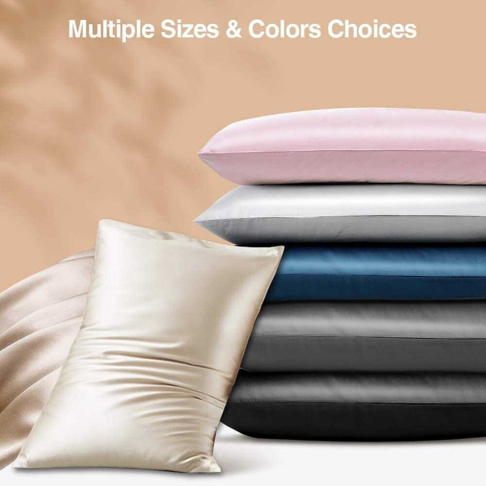 Double Sided Design Silk Pillowcase  Pillow Covers with Hidden Zipper