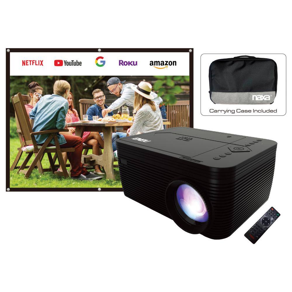 Naxa 1280 x 720 Resolution Home Theater LCD Projector Combo with 3600 Lumens NVP-2501C