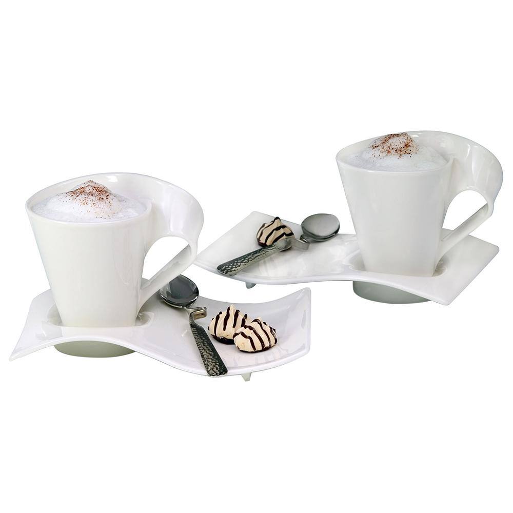 Villeroy  Boch New Wave Caffe 11.75 oz. White Coffee Set (6-Piece Set) 1024847262