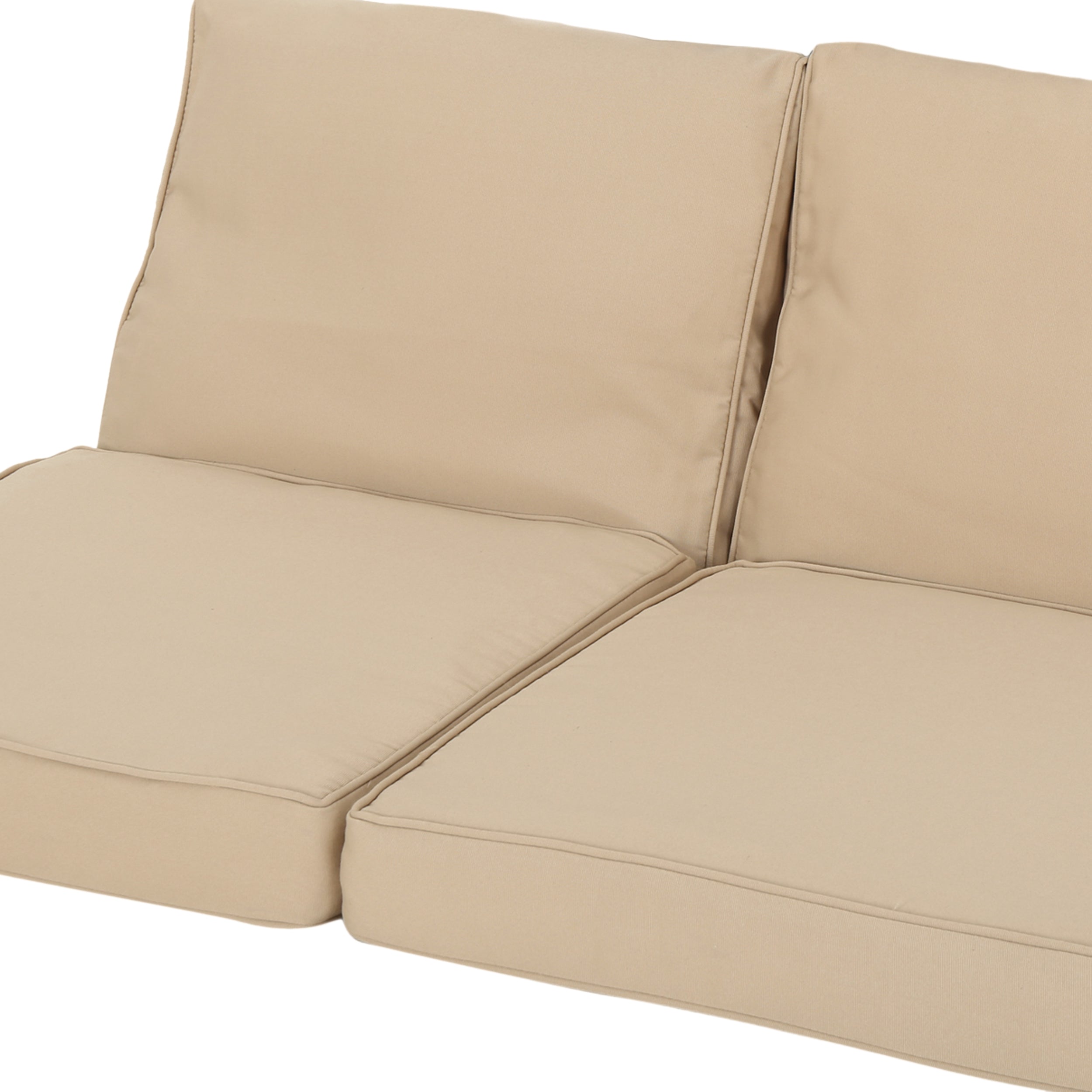 Atiyah Outdoor Water Resistant Fabric Loveseat Cushions with Piping