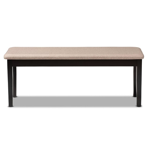 Teresa Fabric Upholstered And Wood Dining Bench Baxton Studio