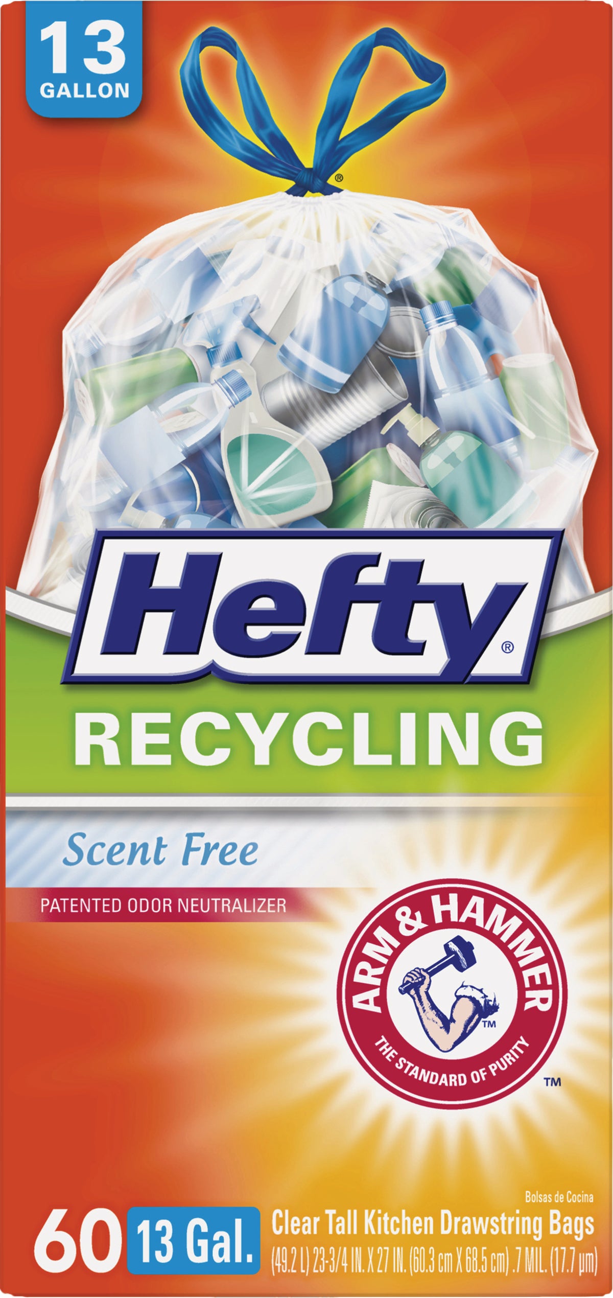 Hefty Recycle Bag 13 Gal. Clear