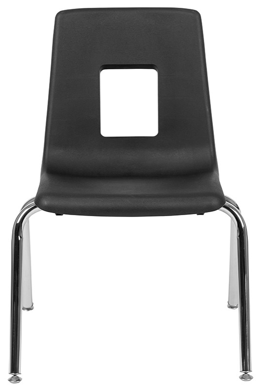 Advantage Black Student Stack School Chair   16 inch   Contemporary   Dining Chairs   by Pot Racks Plus  Houzz