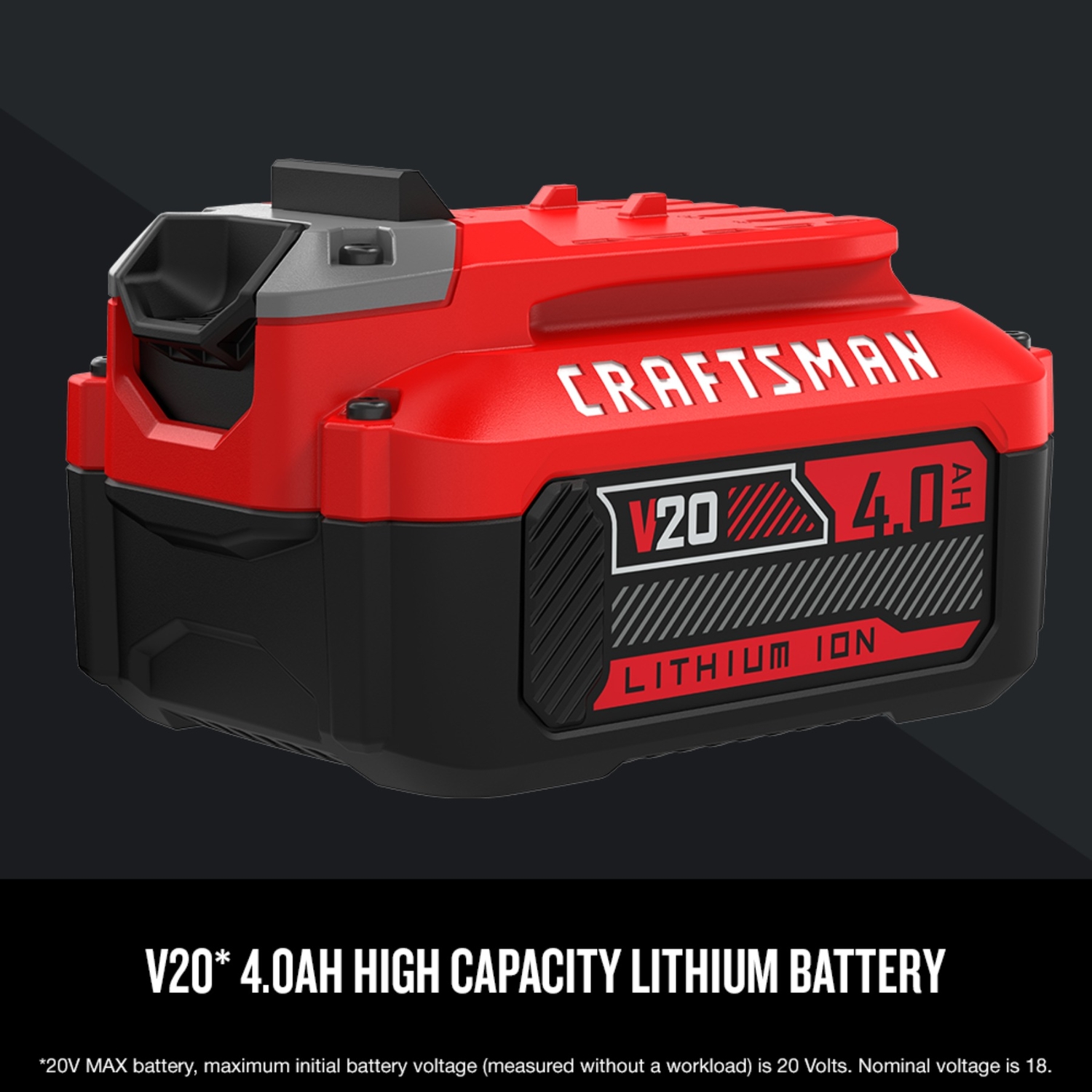 Craftsman V20 CMCB204 20 V 4 Ah Lithium-Ion High Capacity Battery Pack 1 pc