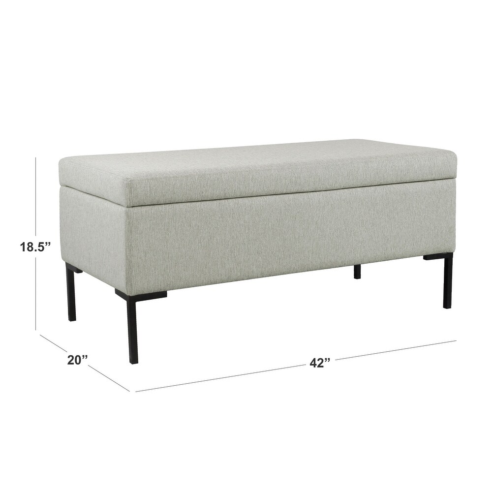 HomePop Large Storage Bench with Metal Legs