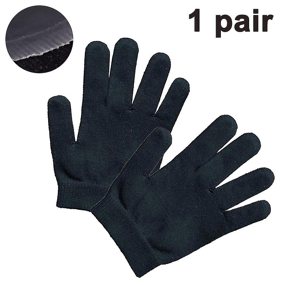 1 Pairs Moisturizing Gloves Soft Moisture Cotton Gloves ，black