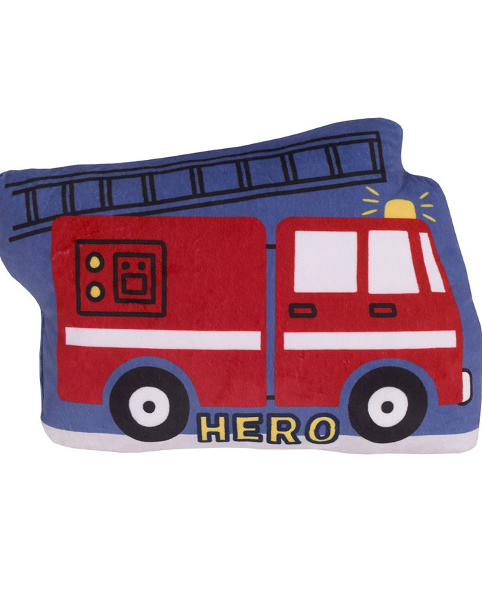 Everything Kids Fire Truck Shaped Decorative Pillow  9.5 x 15