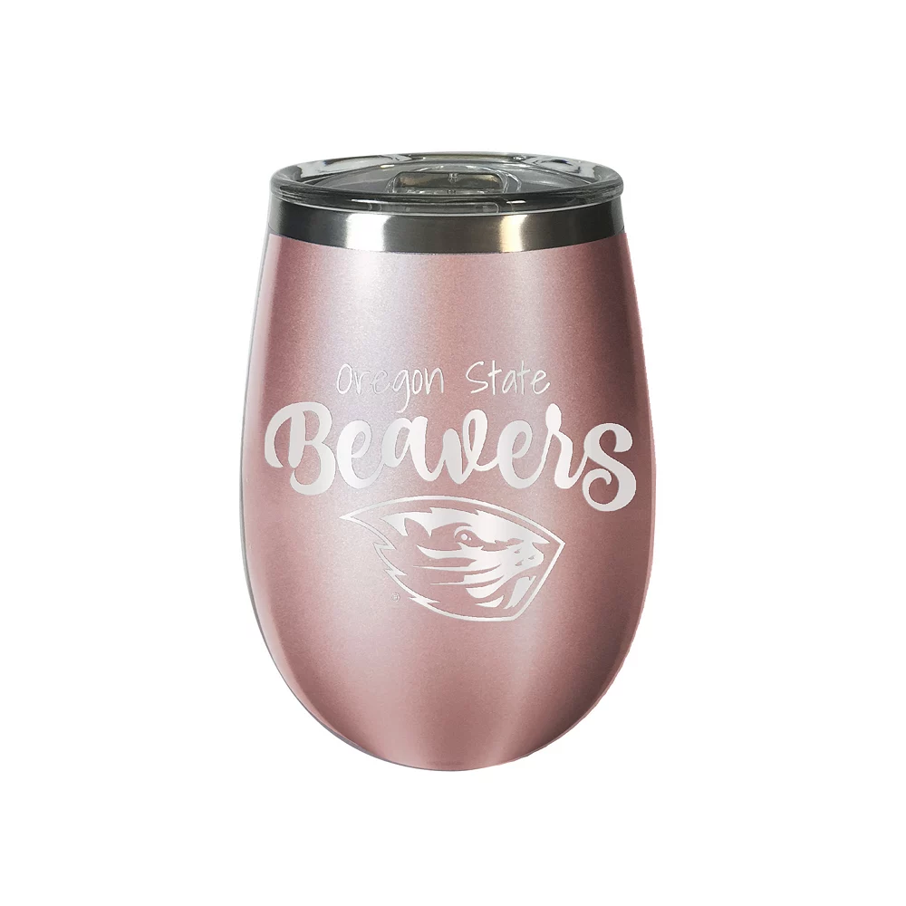 Oregon State Beavers Rose Gold Finish Wine Tumbler