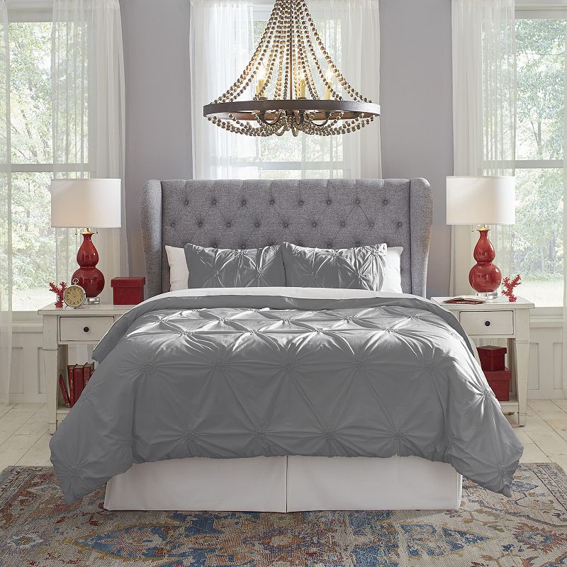 Pointehaven PinTuck Percale Duvet Set