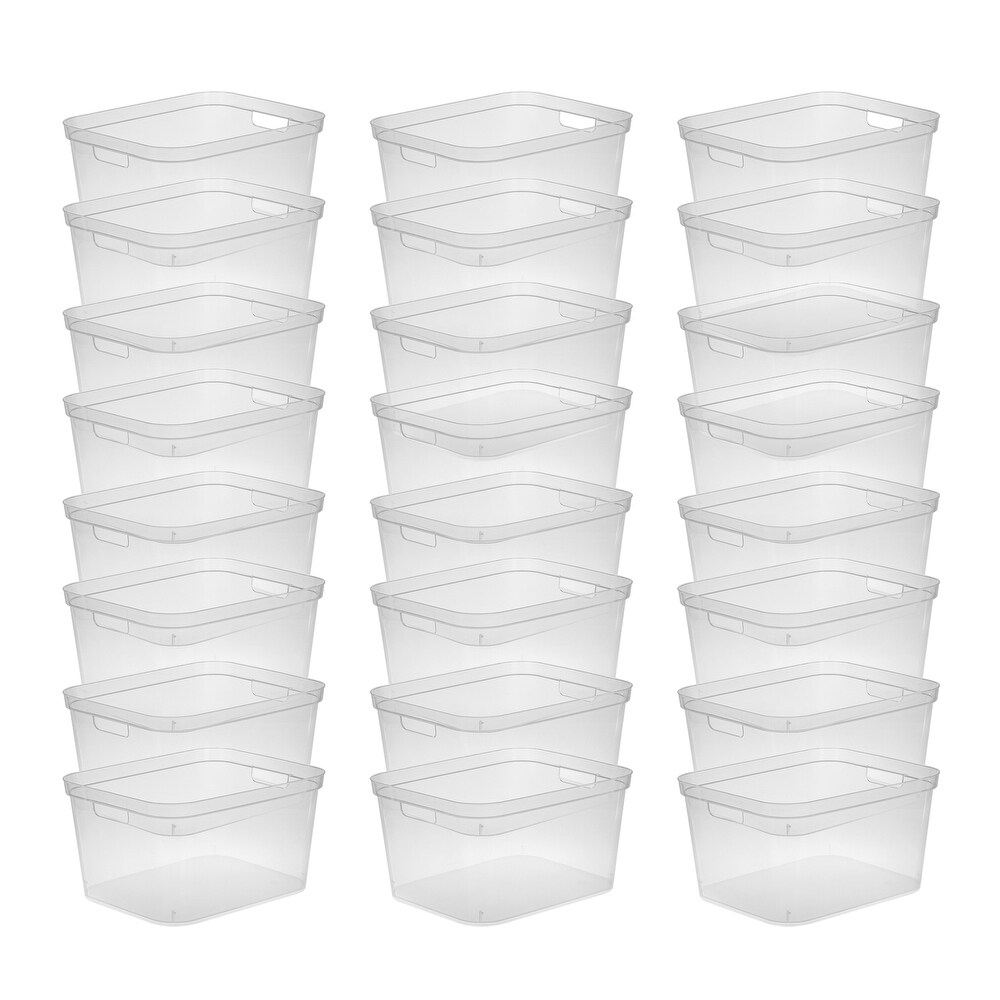 Sterilite 8.25x12.25x15 In Storage Bin w/ Carry Through Handles  Clear (6 Pack)