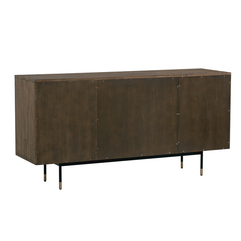 HAMILTON Sideboard Buffet Solid Acacia Wood 160cm - Toffee Colour