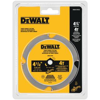 DW ATOMIC 4-12 in. 4-Tooth Fiber Cement Cutting Circular Saw Blade DWA412PCD