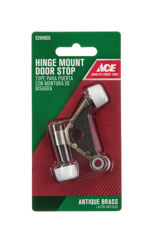 Ace 2-5/8 in. W Metal Antique Gold Hinge Pin Door Stop Mounts to door and wall