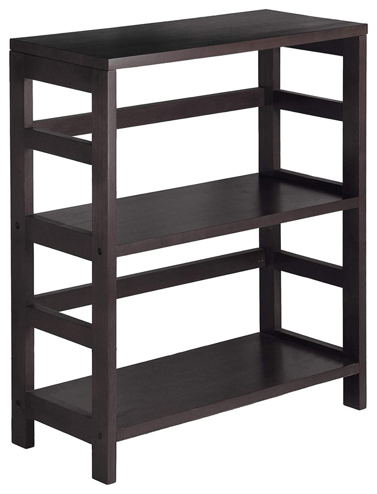 Torino 3 Piece Set Set Storage Shelf  Black Fabric Baskets   Transitional   Bookcases   by Homesquare  Houzz