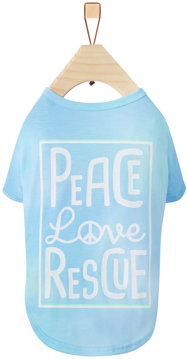 Frisco Peace Love Rescue Dog and Cat T-Shirt