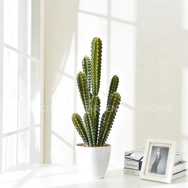 Garden supplies decoration home office artificial cactus plant Plastic saguaro succulent cactus plant artificial cactus plant