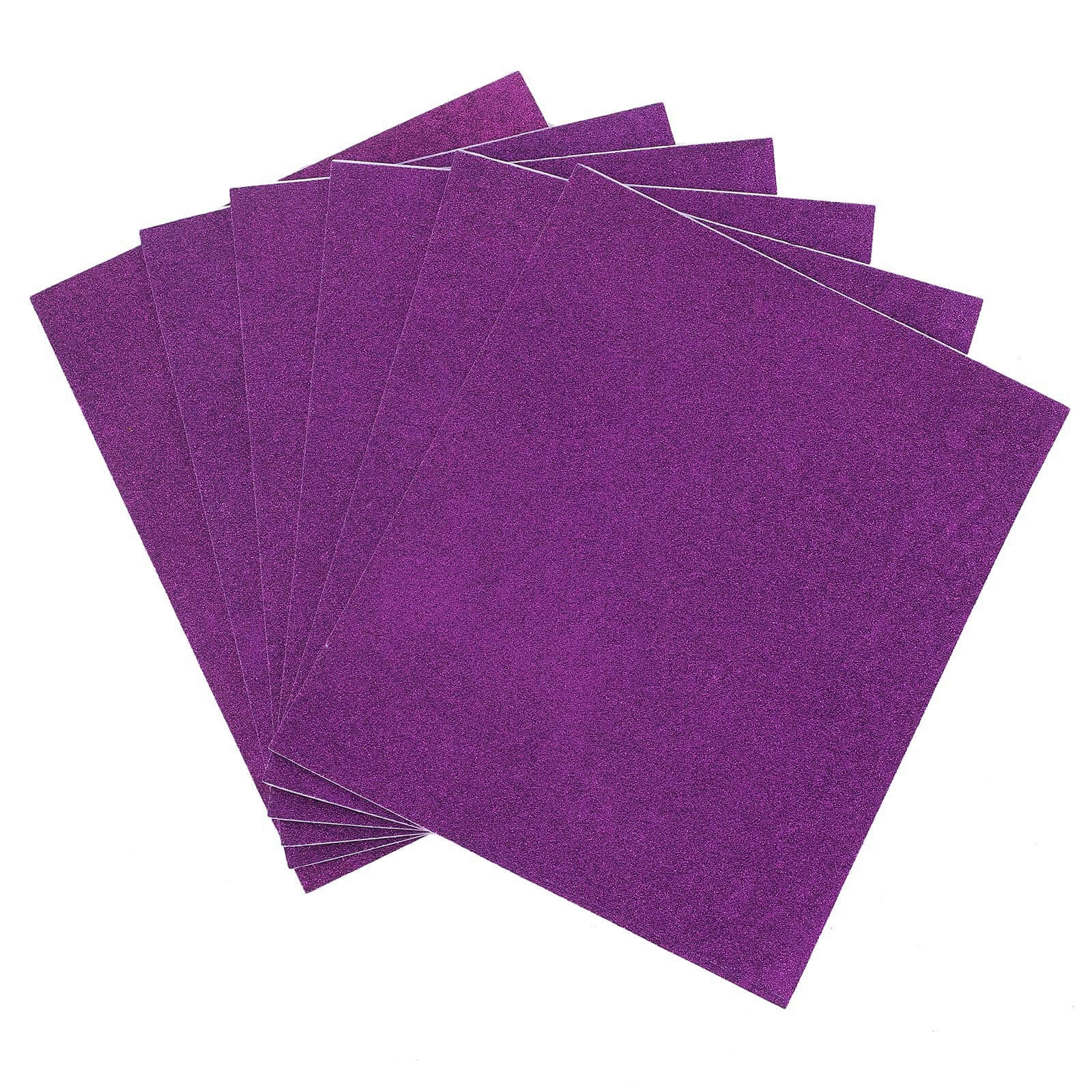 10 Pack Purple Self-Adhesive Glitter DIY Craft Foam Sheets 12