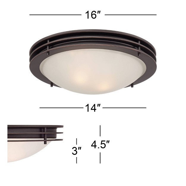 Wide Bronze 2 light White Glass Bowl Shade For Bedroom Kitchen Living Room Hallway Dining