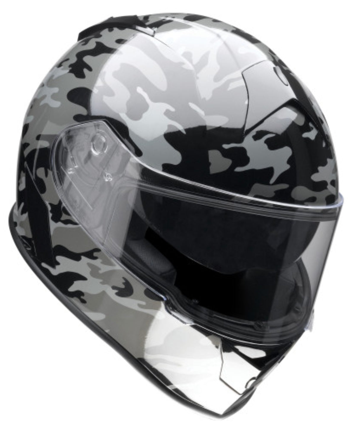 Z1R Warrant Camo Motorcycle Helmet Black/Gray XXL