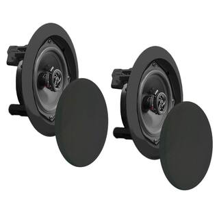 8) NEW Pyle PDIC81RDBK 250W 8 Inch Flush In-Wall In-Ceiling Black Speakers Eight 4 x PDIC81RDBK