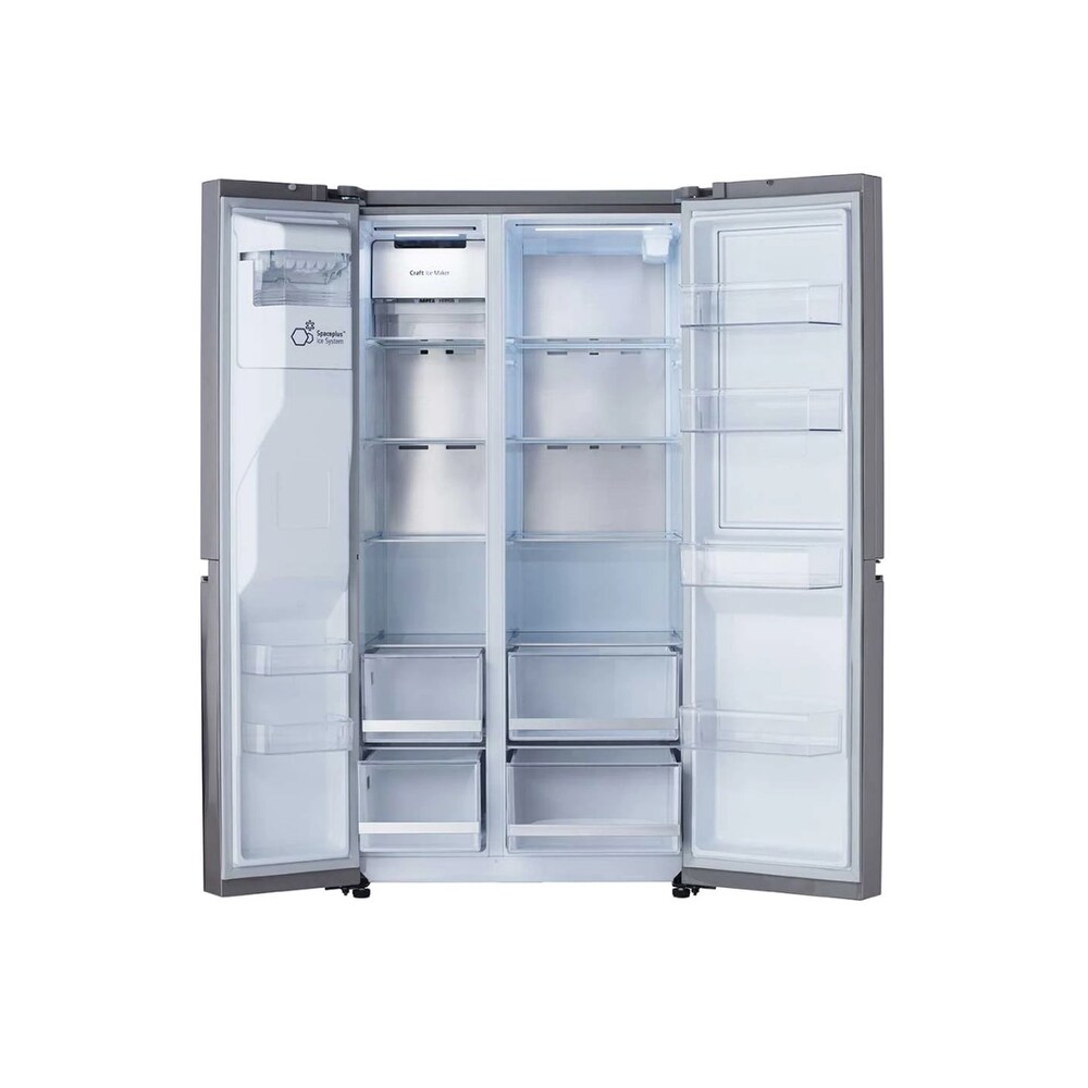 LG 27 cu. ft. Side By Side Door in Door Refrigerator with Craft Ice  Print Proof Stainless Steel