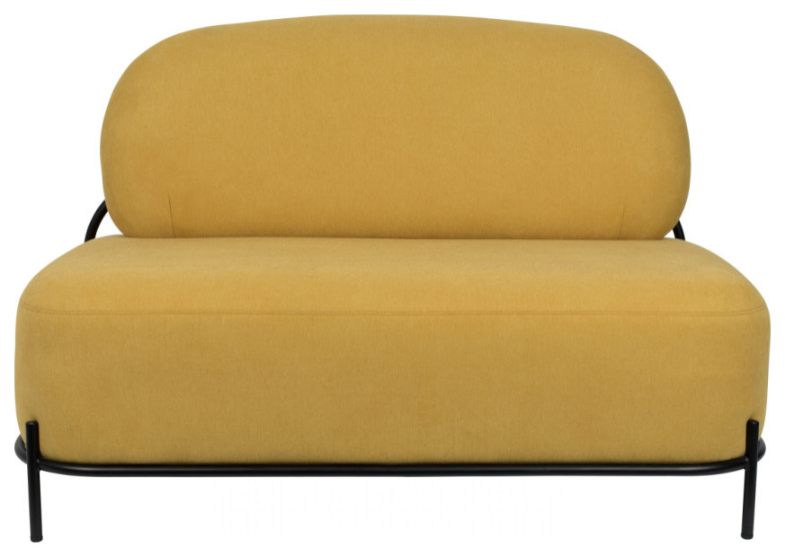 Yellow Upholstered Loveseat  Dutch Furniture Polly   Contemporary   Loveseats   by Luxury Furnitures  Houzz