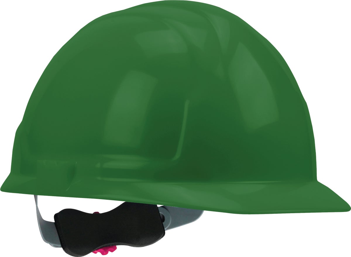 Safety Works Cap Style Wheel Ratchet Hard Hat Green