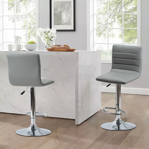 Adjustable Bar Stools with Backs Set of 2