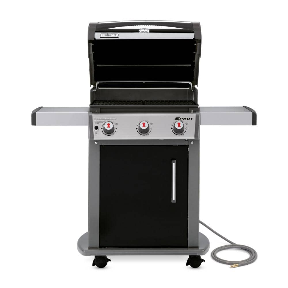 Weber Spirit E-310 3-Burner Natural Gas Grill in Black with Built-In Thermometer 47510001