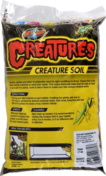 Zoo Med Creatures Soil Reptile Habitat Substrate， 1-qt bag