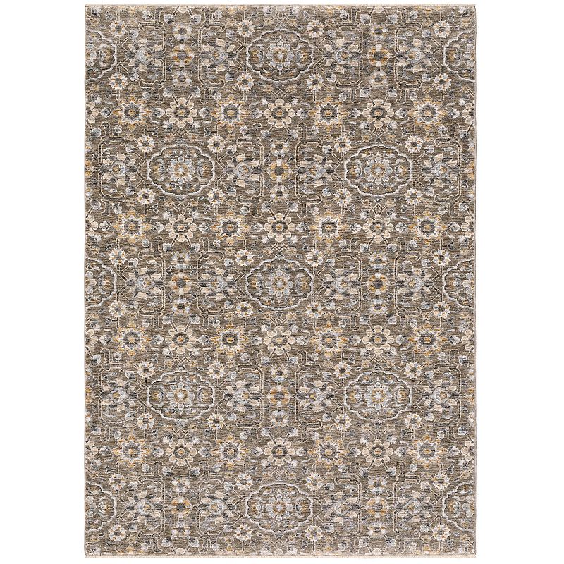 StyleHaven Mascotte Borderless Floral Traditional Fringed Area Rug