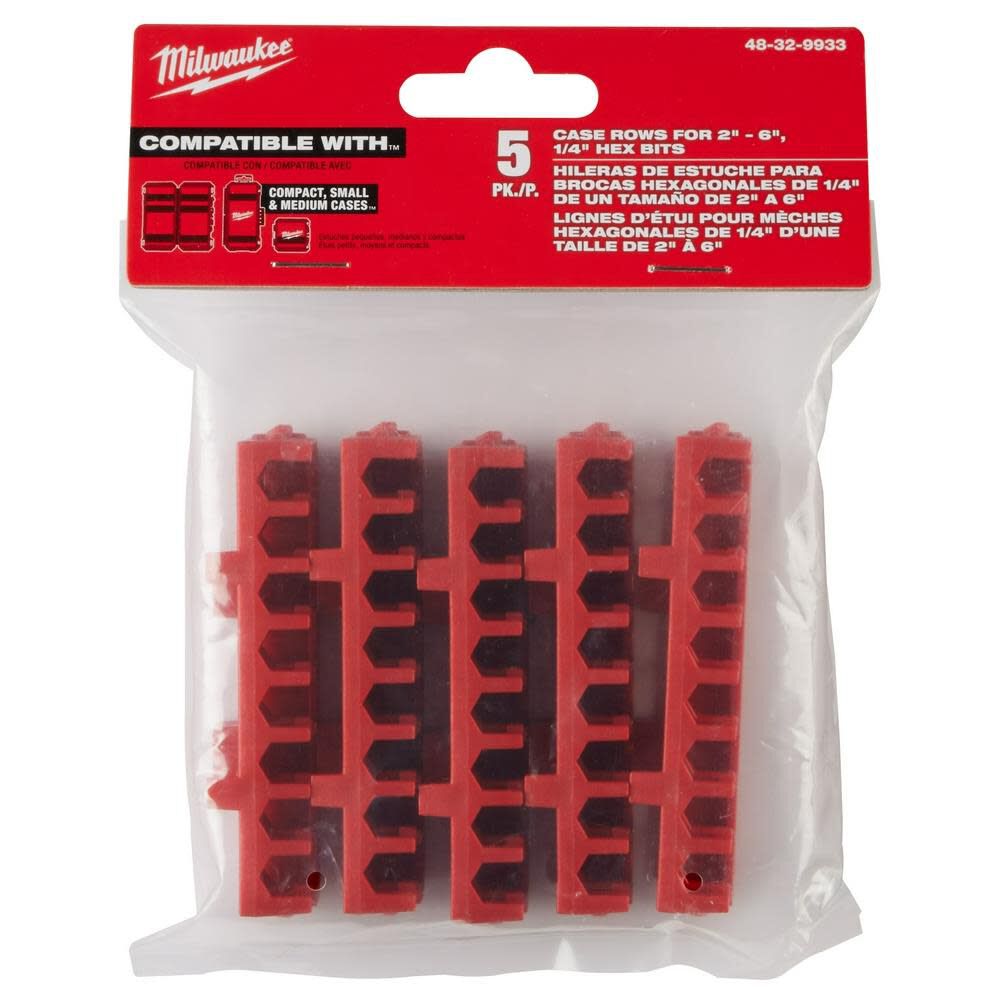 Milwaukee Small and Medium Case Rows for Impact Driver Accessories 5pk 48-32-9933 from Milwaukee