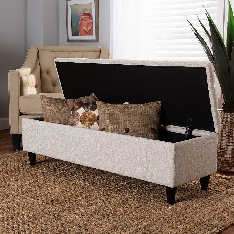 Baxton Studio Brette Storage Ottoman