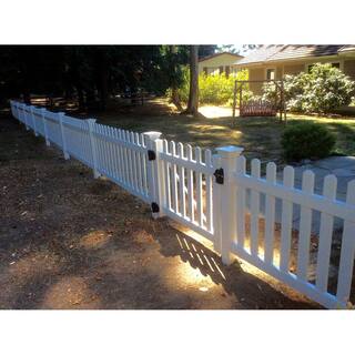 Weatherables Chelsea 4 ft. W x 3 ft. H White Vinyl Picket Fence Gate Kit SWPI-3-3X48