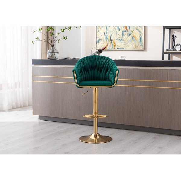 Retro Bar Stool with Footrest for Bar， Livingroom