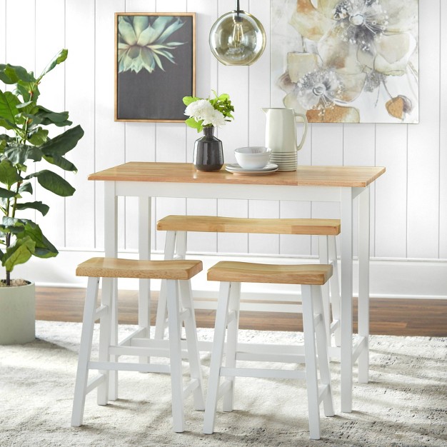 4pc Galena Counter Height Dining Set White Buylateral