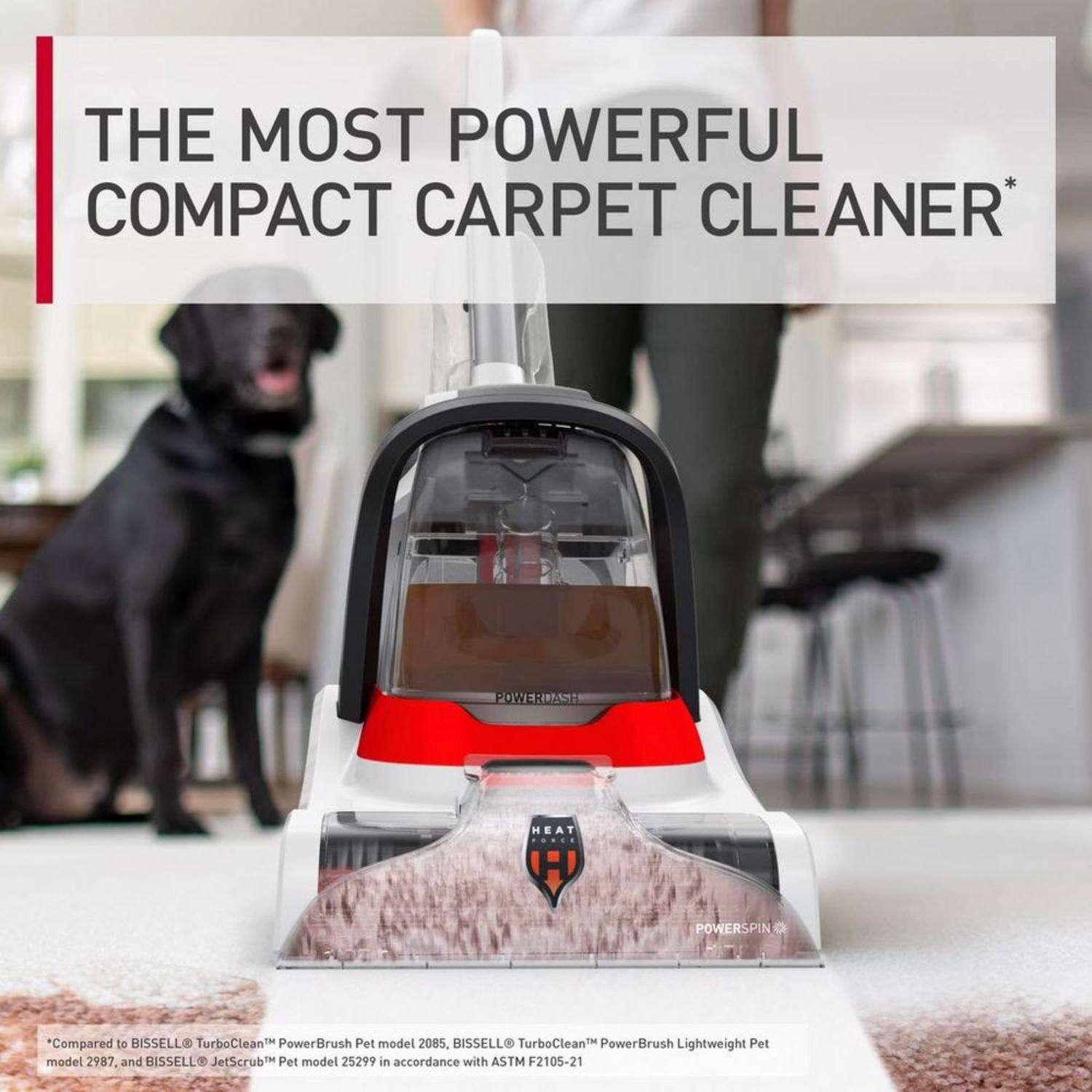 Hoover PowerDash Bagless Carpet Cleaner 7 amps Standard White