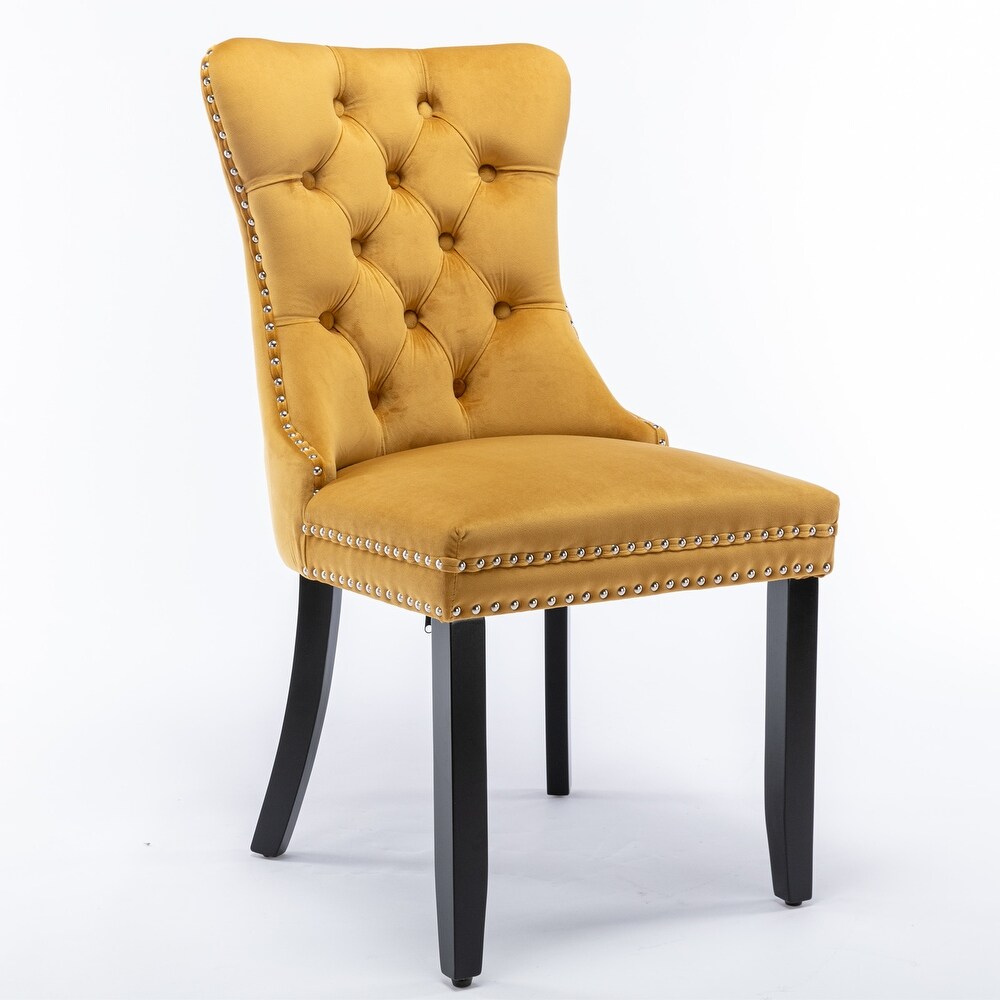 High end Tufted Velvet Upholstered Dining Chair